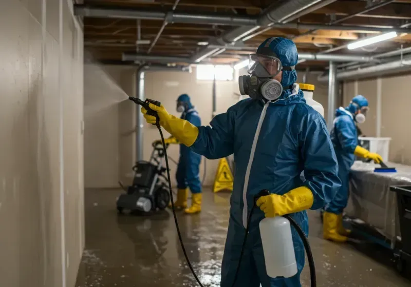 Basement Sanitization and Antimicrobial Treatment process in Independence, OH