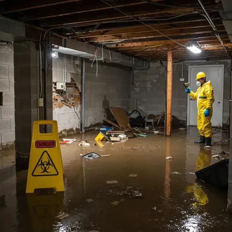 Flooded Basement Electrical Hazard in Independence, OH Property